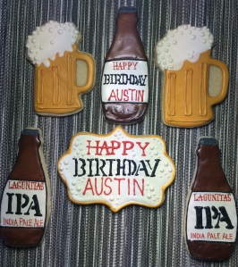 Beer Cookies for Austin's Birthday